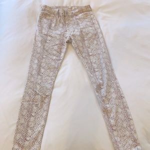 Adriano Goldschmied Python print blush denim, 26